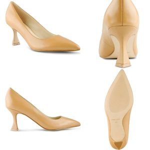NEW! Nine West "Why Not" Pointed Toe Pump Heel Shoe in Camel/Tan